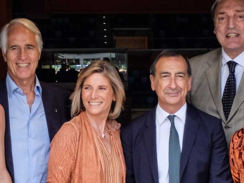 Beppe Sala alla cerimonia di inaugurazione del Palalido Allianz Cloud a Milano (Foto LaPresse)