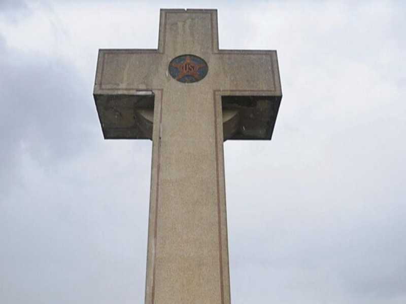 Il monumento a forma di croce a Bladensburg, in Maryland. Foto di Adonica B via Twitter 