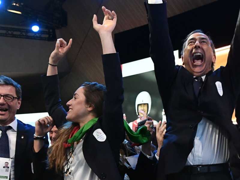 Losanna, l'assegnazione delle Olimpiadi invernali 2026 (LaPresse)
