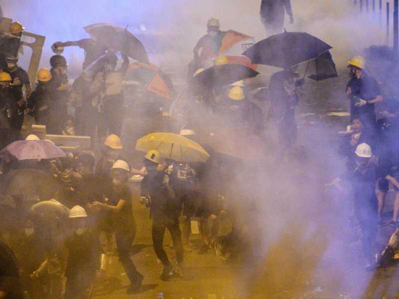 Le proteste a Hong Kong (foto LaPresse)