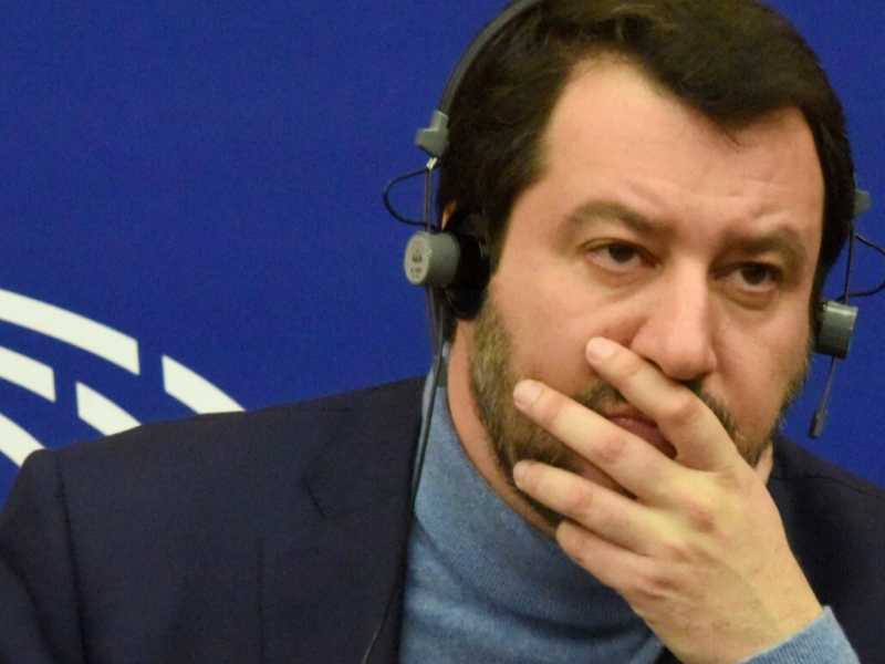 matteo Salvini a Strasburgo (LaPresse)