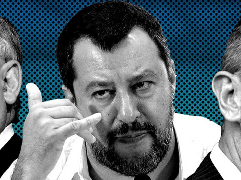 Kaczynski, Salvini e Babis - Elaborazione grafica Il Foglio
