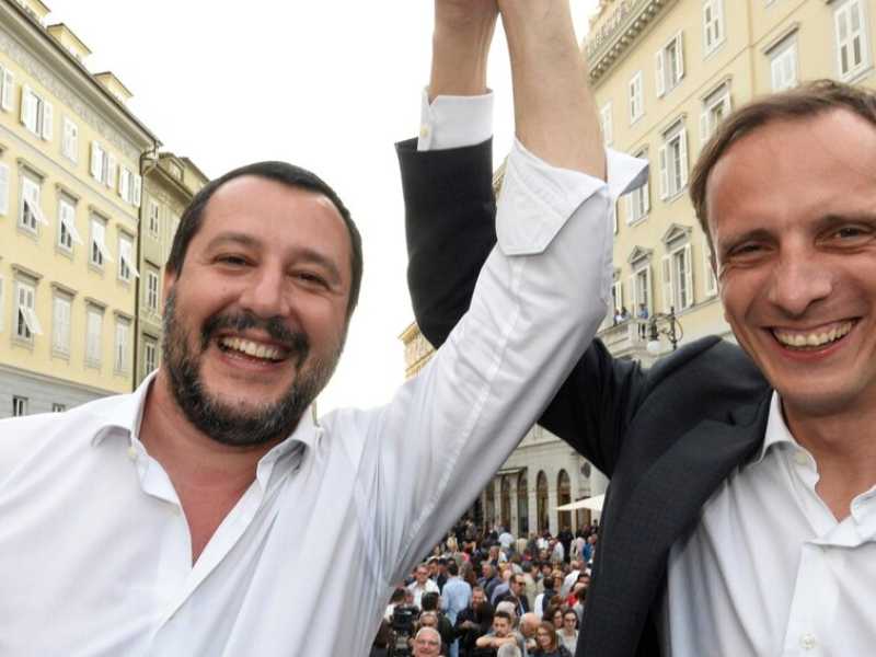 Matteo Salvini e Massimiliano Fedriga (Foto LaPresse)