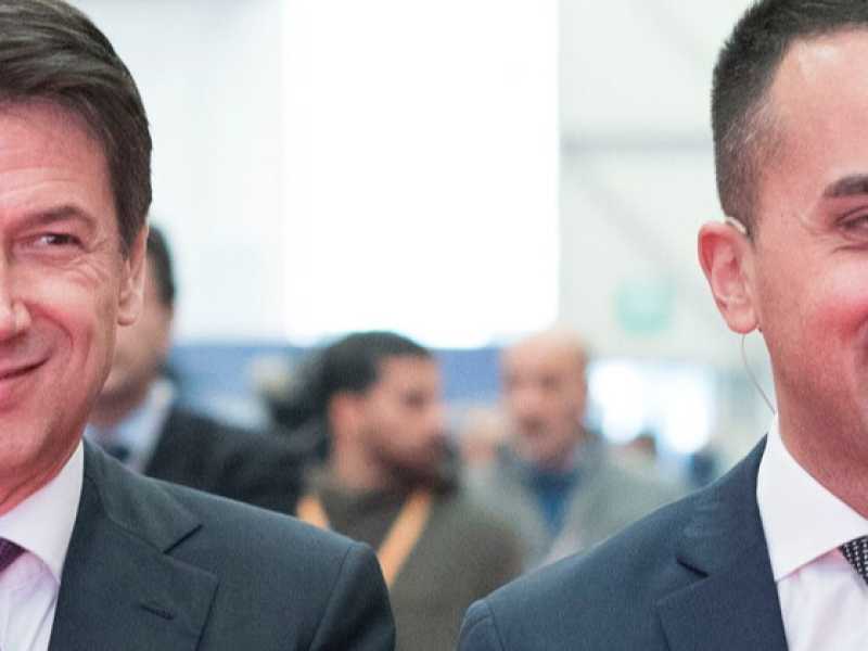 Giuseppe Conte e Luigi Di Maio (foto LaPresse)