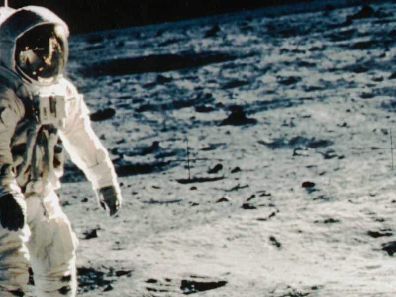 Buzz Aldrin, il secondo uomo dopo Neil Armstrong a calpestare la superficie della luna, il 21 luglio del 1969 (Nasa)