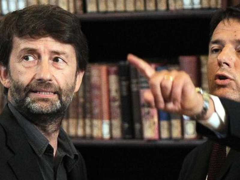 Dario Franceschini e Matteo Renzi (foto LaPresse)