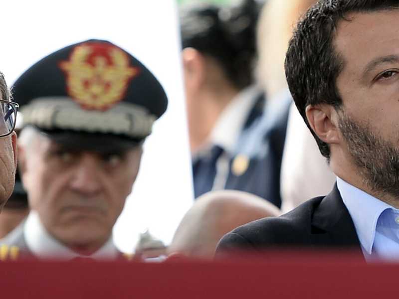 Giovanni Tria e Matteo Salvini (Foto LaPresse)