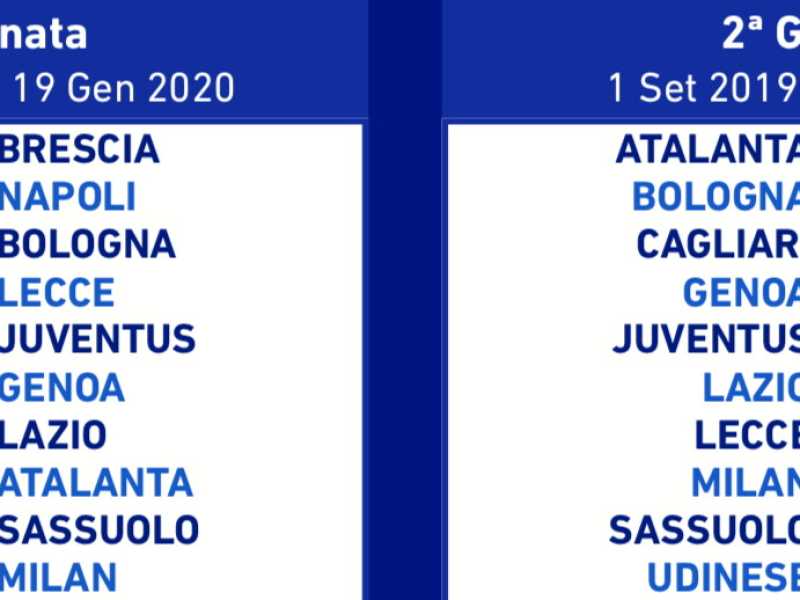 Manuale di conversazione sul calcio al sorteggio del calendario della Serie A