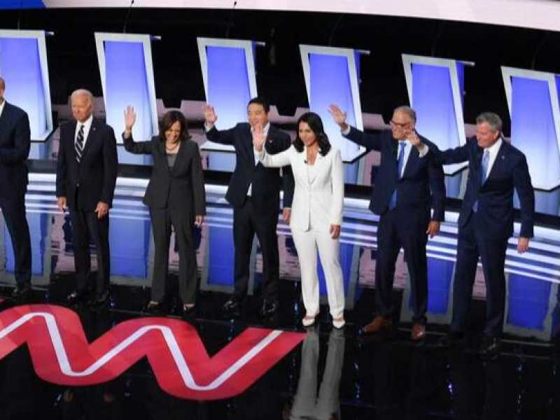 I candidati democratici (foto LaPresse)