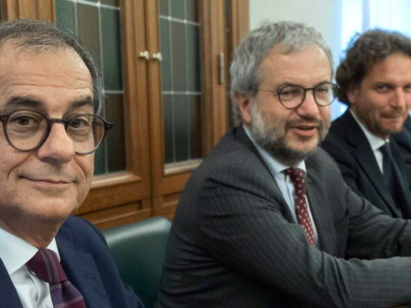 Audizione del ministro Giovanni Tria al Senato (foto LaPresse)