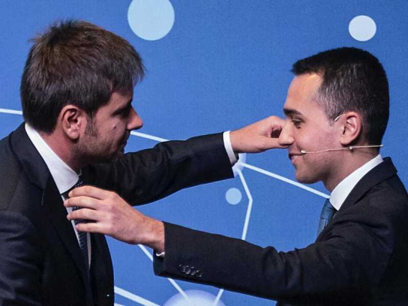 Alessandro Di Battista e Luigi Di Maio (foto LaPresse)