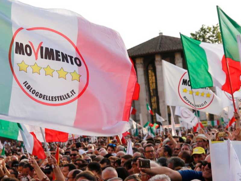 Una manifestazione del M5s (foto LaPresse)