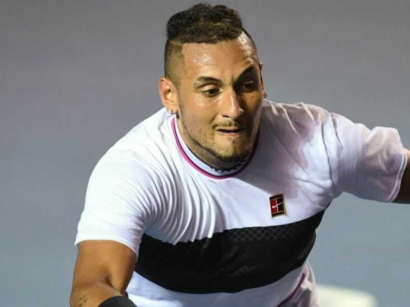 Nick Kyrgios sfida Rafael Nadal durante la partita di tennis maschile ATP 500 Open in Messico ad Acapulco (foto LaPresse)