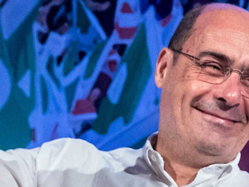 Nicola Zingaretti all'assemblea nazionale del Partito democratico (foto LaPresse)