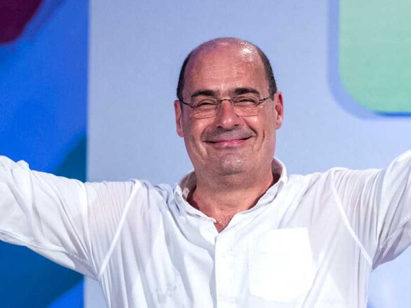 Nicola Zingaretti all'assemblea nazionale del Partito Democratico (foto LaPresse)