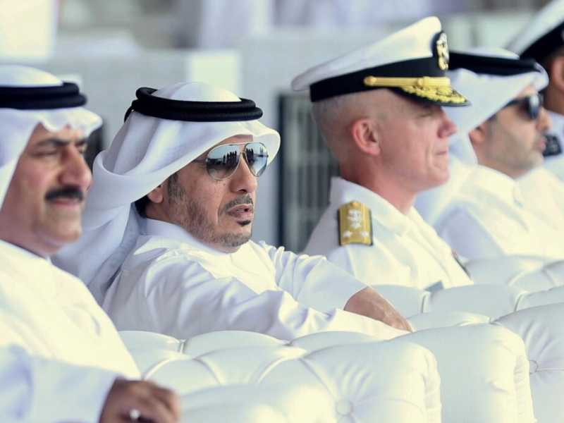 Il primo ministro del Qatar Abdullah bin Nasser bin Khalifa al-Thani partecipa alla cerimonia di inaugurazione del nuovo edificio del General Directorate of Coasts and Borders Security (foto LaPresse)