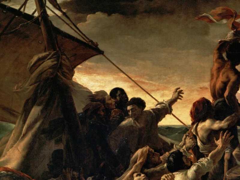 Th&eacute;odore G&eacute;ricault, &ldquo;La zattera della Medusa&rdquo; (particolare), 1818-1819 (Parigi, Museo del Louvre)