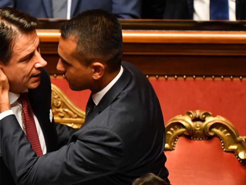 Giuseppe Conte e Luigi Di Maio (foto LaPresse)