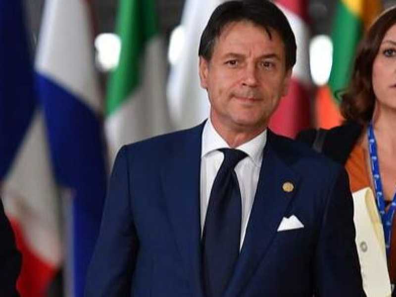 Giuseppe Conte a Bruxelles (foto LaPresse)