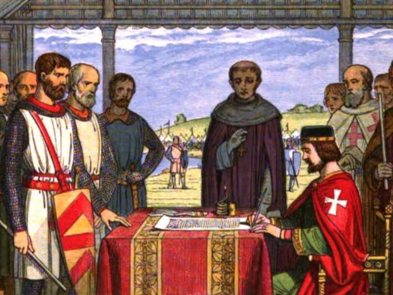 Giovanni d'Inghilterra firma la Magna Carta