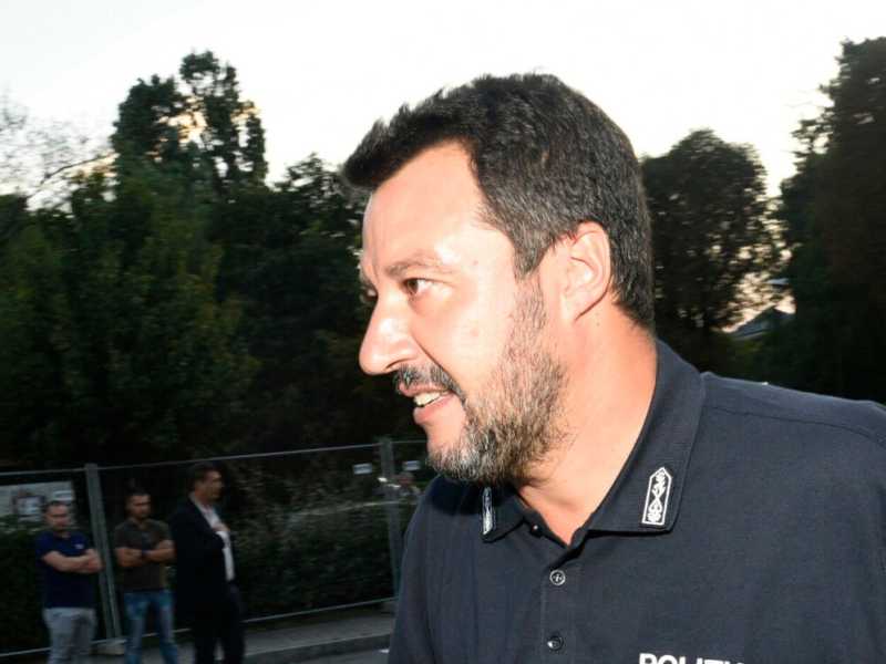 Matteo Salvini alla "Berghem Fest" di Alzano (foto LaPresse)