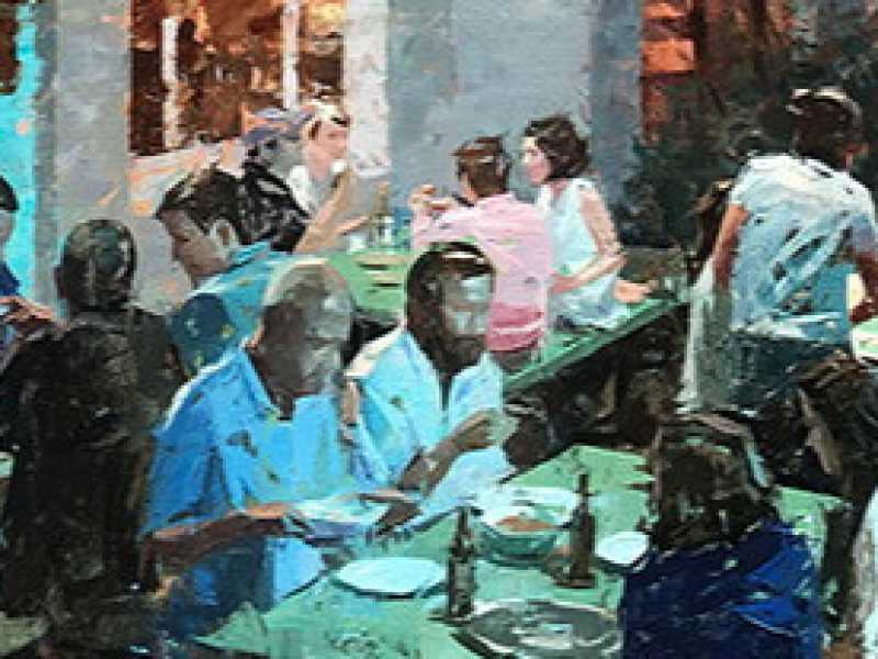 "Xiao Bao Nocturne", dipinto di Mark Bailey (dett.)