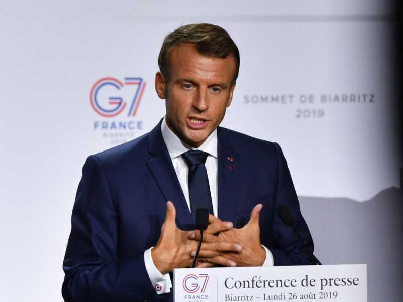 G7 Summit 2019 a Biarritz, Emmanuel Macron (foto LaPresse)