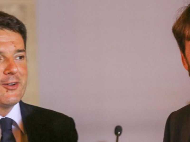 Matteo Renzi e Dario Franceschini (foto LaPresse)
