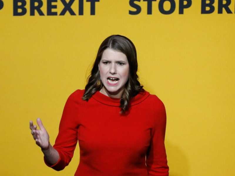 Jo Swinson, leader dei liberaldemocratici britannici (foto LaPresse)
