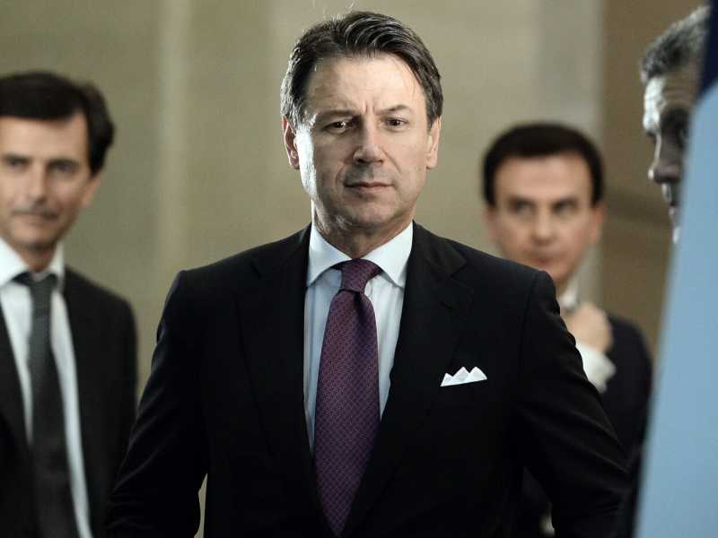 Il presidente del consiglio Giuseppe Conte (foto LaPresse)