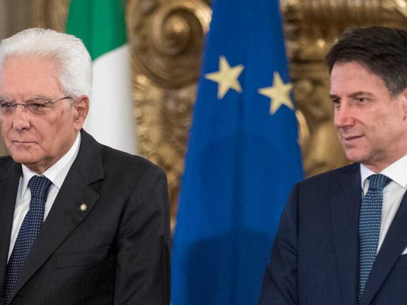 Il premier Giuseppe Conte al giuramento del nuovo governo al Quirinale (foto LaPresse)