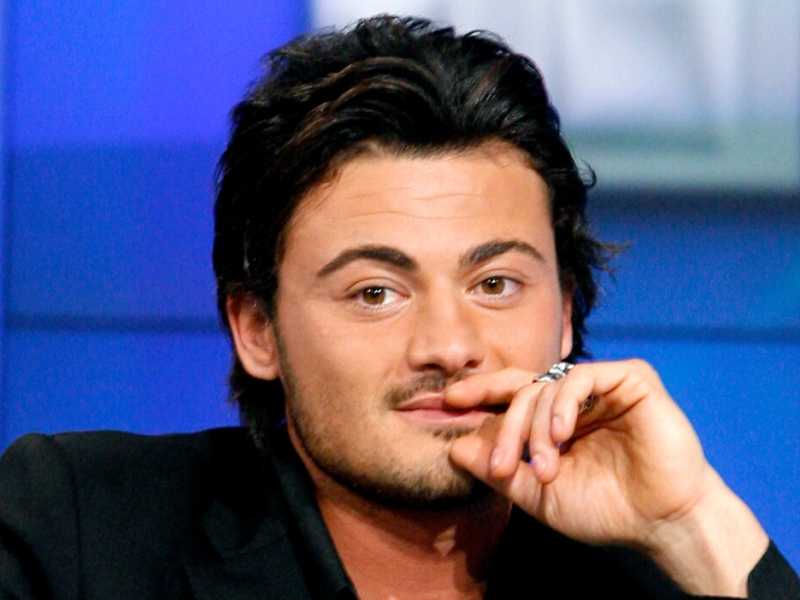 Il tenore Vittorio Grigolo a Porta a porta (foto LaPresse)