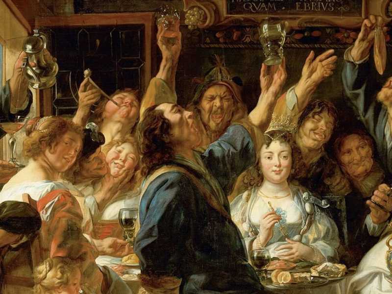 Jacob Jordaens, La Festa del Re Fagiolo, ca 1640-1645, olio su tela