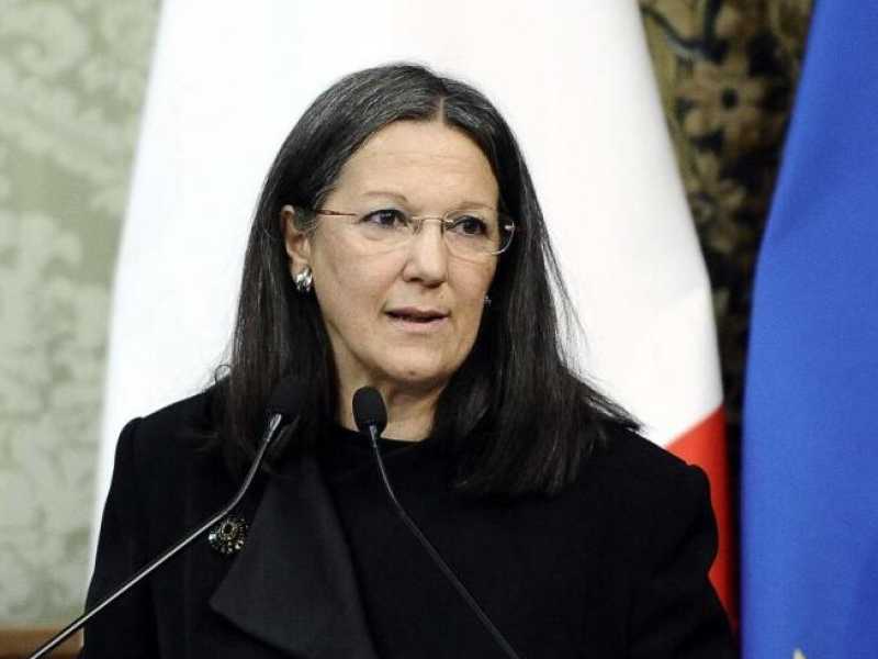 Catia Bastioli alla presentazione del rapporto GreenItaly 2017 a Palazzo Chigi (foto LaPresse)