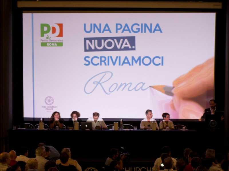 Congresso del Pd romano nel luglio 2017 (foto LaPresse)