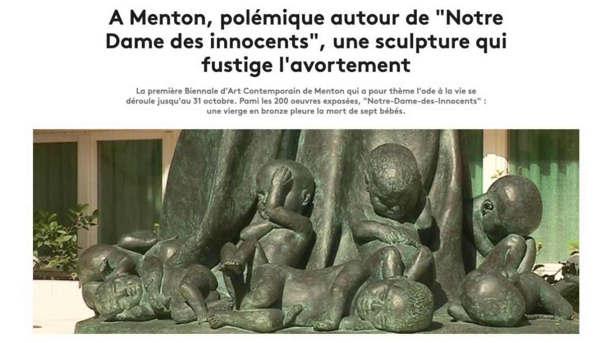 Immagine di La statua pro life scandalizza la Francia