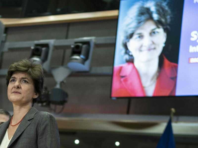 Sylvie Goulard al Parlamento europeo (foto LaPresse)