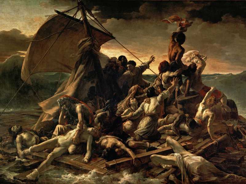 Th&eacute;odore G&eacute;ricault, La zettera della Medusa,  1819