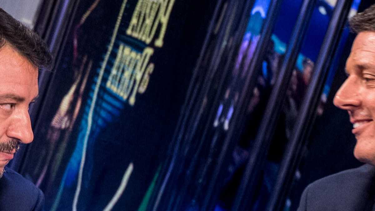 Immagine di Renzi e Salvini, due complici nemici