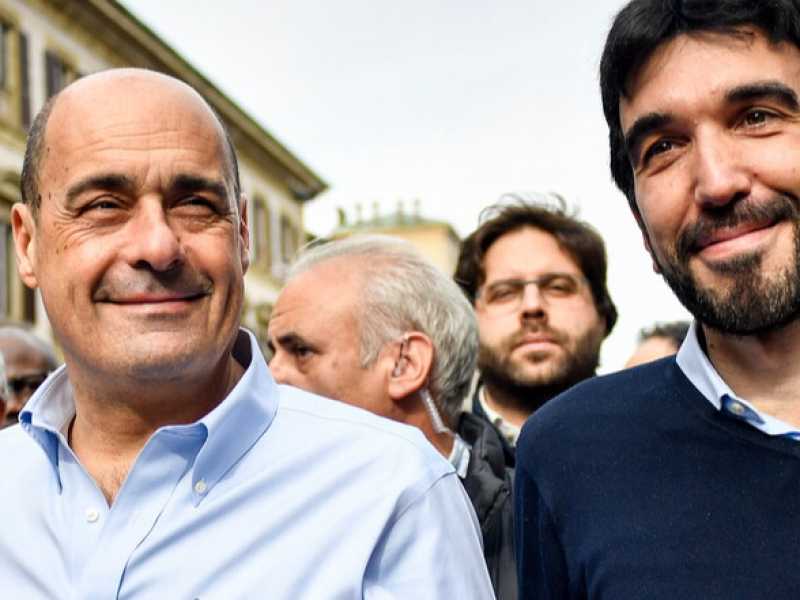 Nicola Zingaretti e Maurizio Martina (foto LaPresse)