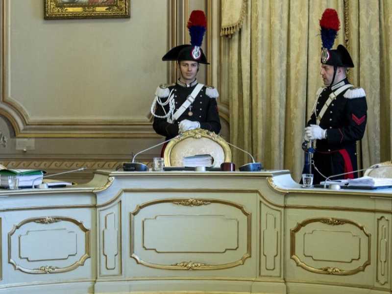 L'aula della Corte costituzionale (foto LaPresse)
