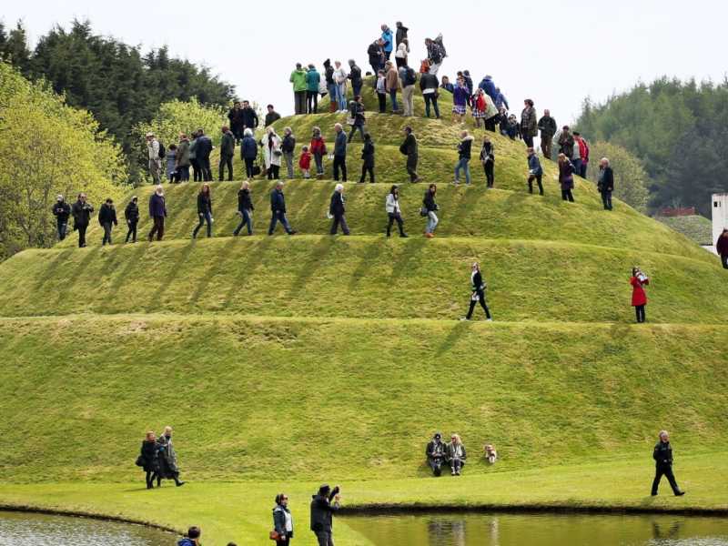 Garden of Cosmic Speculation, creazione dell'architetto paesaggista Charles Jenks (foto LaPresse)