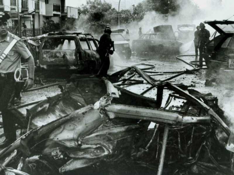 Foto d'archivio della strage di Capaci