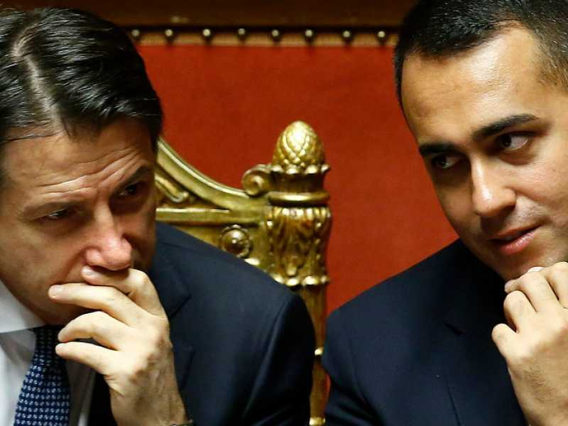 Giuseppe Conte e Luigi Di Maio (foto LaPresse)