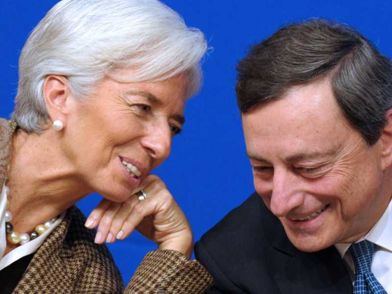Christine Lagarde e Mario draghi (LaPresse)