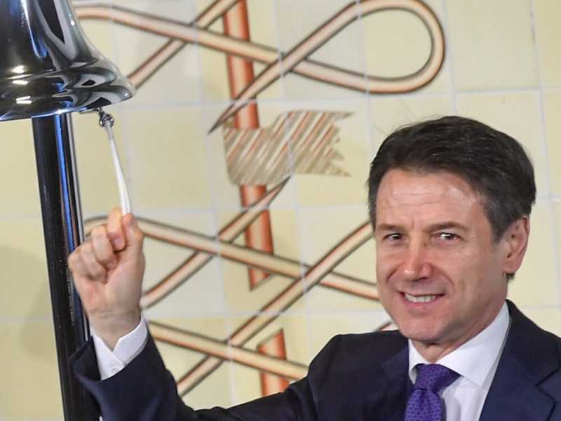 Il premier Conte a Milano: visita alla Borsa il 30 gennaio 2019 (LaPresse)