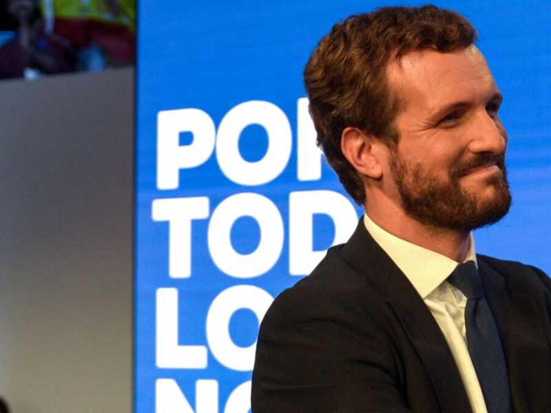 Pablo Casado, leader del Partito Popolare spagnolo (foto LaPresse)