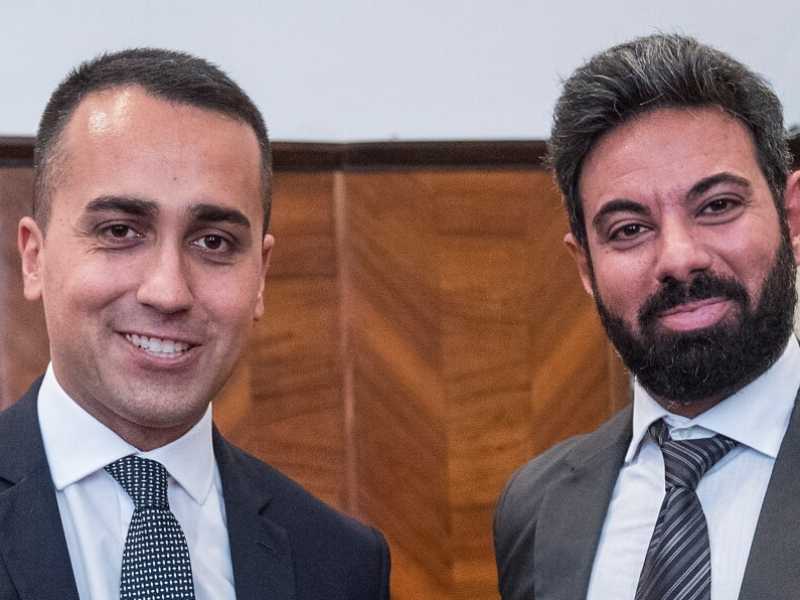 Luigi Di Maio e Giorgio Sorial (foto LaPresse)