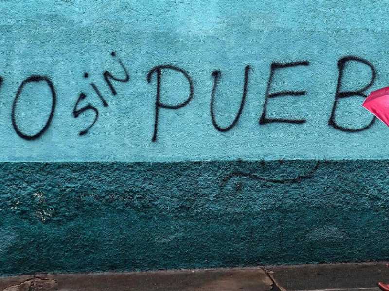 Un murales a La Paz (foto LaPresse)
