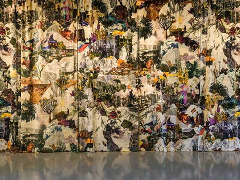 Francesco Simeti, "Curtain", 2017 (cortesia dell'artista e Francesca Minini, Milano)